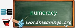 WordMeaning blackboard for numeracy